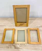 All four wood frames displayed