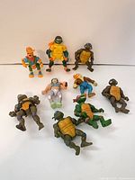 Group shot of all nine TMNT figures