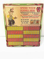 Front view of entire punchboard showing grid and graphics