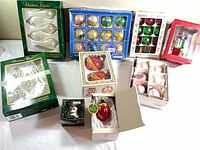 Group shot of all boxed ornament sets