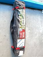 Full view of carry bag containing gazebo frame