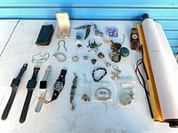 Overall view of entire lot on table