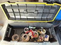 Tool box open showing contents