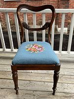 Front view of rosewood side chair