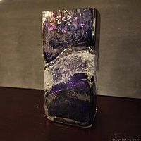 Front view showing blue swirl and clear band