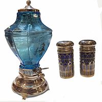 Samovar and shakers grouped together