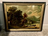 Full view of framed painting