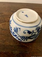 underside showing Meissen crossed swords mark and foot