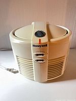 Full view of Honeywell model 10590-N air purifier showing body, grill, cord