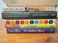 Stack showing spines of all five books