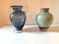 Both vases side by side showing size and shapes