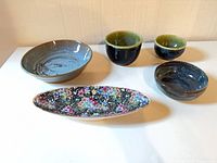 Group shot of all five ceramic pieces