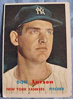 Front of 1957 Topps Don Larsen baseball card