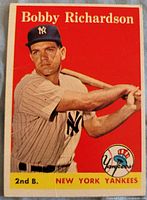 Front of 1958 Topps Bobby Richardson card