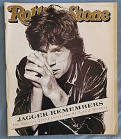 Front cover showing Mick Jagger on Rolling Stone issue 723 dated Dec. 14 1995