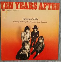 Front cover of Ten Years After Greatest Hits LP highlighting title and artwork