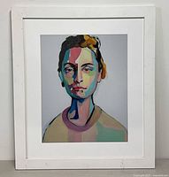 Front view of framed print showing entire artwork, mat, and frame