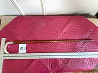 Full length of hardwood cane beside yardstick showing 34 in length