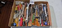 Full view of both boxes showing entire assortment of hand tools
