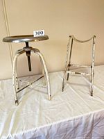 Stool and stand side by side to show overall form and scale