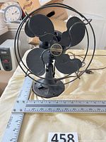 Front view of Emerson B Jr fan showing blade diameter and overall size with ruler for scale