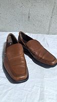 Loafers angled view showing uppers and toe shape