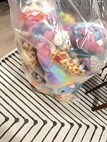 Bagged assortment of plush animals