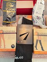 All items laid out showing packaging and brands