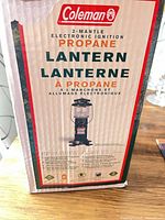 Front of original Coleman lantern box showing product details