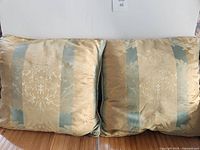 Front view of both matching cushions