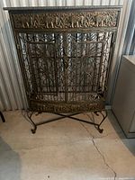 Full front view of metal wine rack cabinet with double doors closed