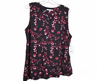 Front view of Alfred Sung floral sleeveless tank top