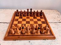 Full set arranged on folded-out board showing all pieces