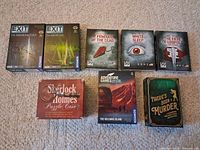 Group shot of all nine boxed games