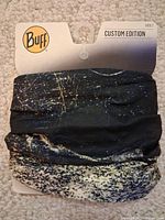 Front view of Buff headwear in original packaging