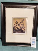 Framed print front view showing frame and matting