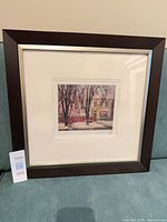 Full framed print showing frame, mat and printed scene