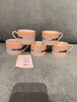 five matching Drake General Store mugs front view