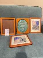 All four wooden 8x10 frames on couch