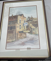 Full view of framed watercolour