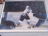 Full view of the unframed print showing player and composition