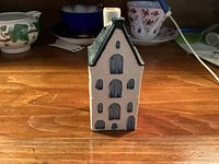 Front view of KLM Delft Blue house No. 54 showing façade and windows