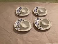 All four Figgjo Lotte egg cups display top view