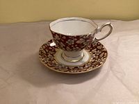 cup on saucer, showing overall pattern