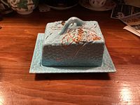 Butter dish assembled showing lid and tray