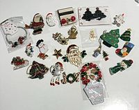 Front view showing full selection of holiday jewelry pieces