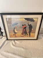 Front view of framed print showing artwork, matting, frame