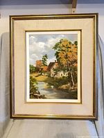 Front view of framed painting