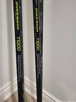 Close-up of Sherwood T1000 shaft graphics