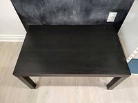 top view of dark brown coffee table